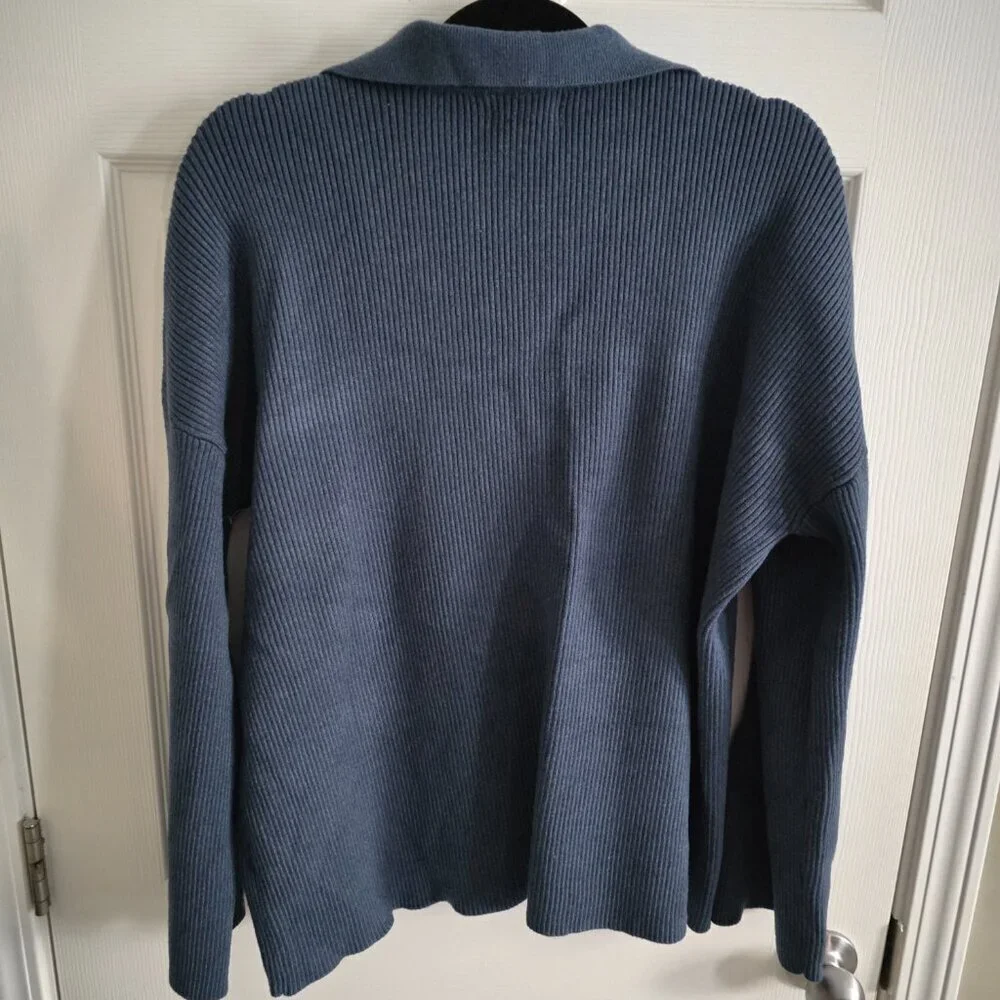 JustFab Button Up Blue Cardigan Sweater Women's Size XL